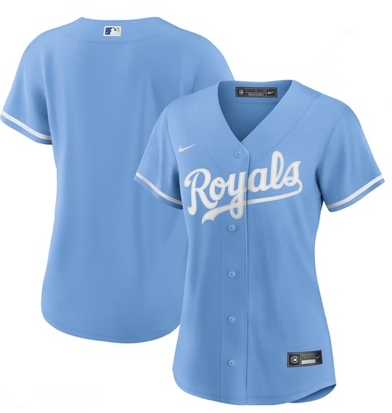 Womens Kansas City Royals Customized Light Blue Jersey->customized mlb jersey->Custom Jersey